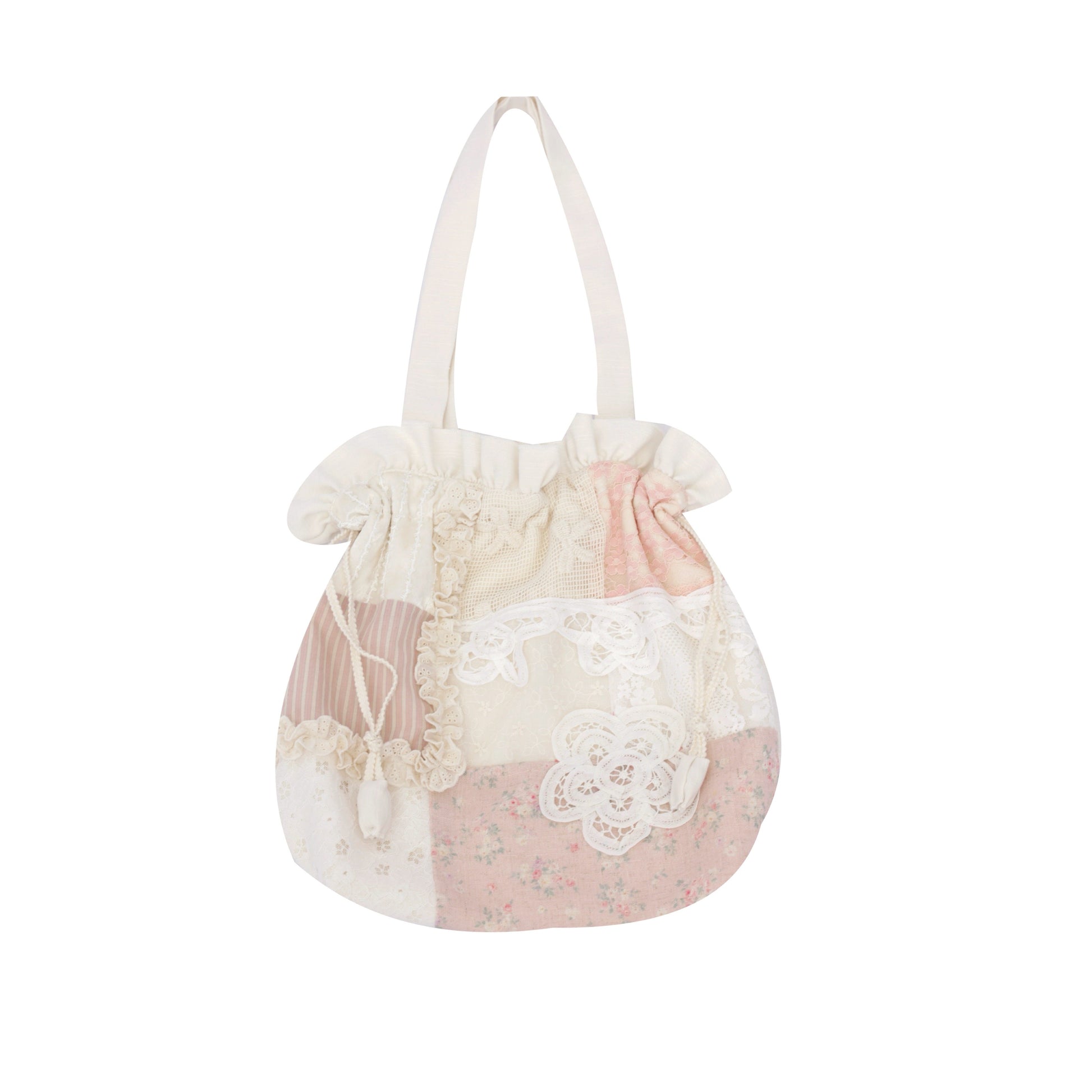 SemenCoicis - Floral Patchwork Drawstring Bag bag SemenCoicis