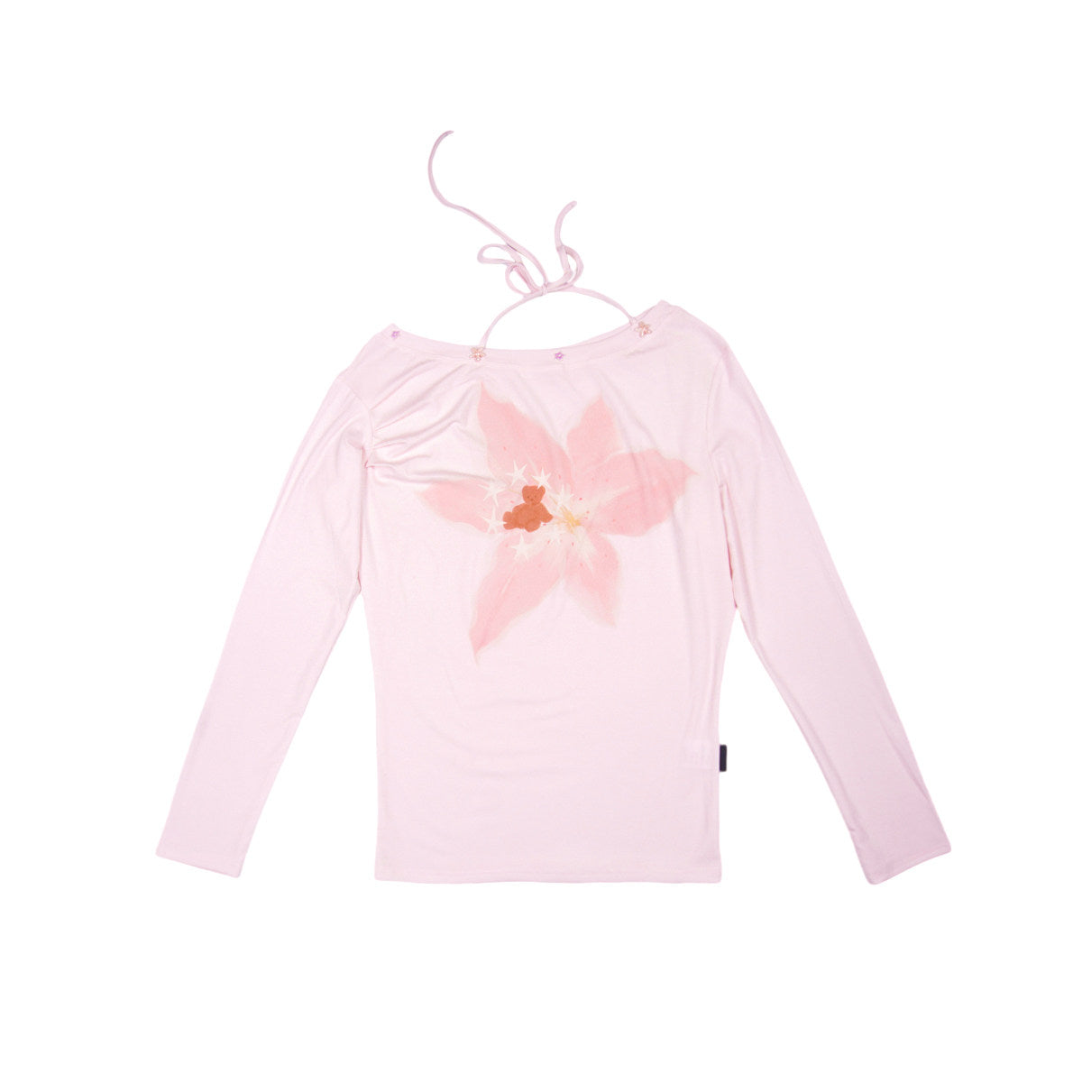 Allbubble - Pink Asymmetrical Tie Tee shirt Allbubble S