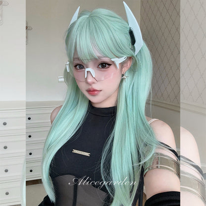 Alice Girl - Mint Green Long Straight Wig JK Style Matte Pastel Hair wig Alice Garden