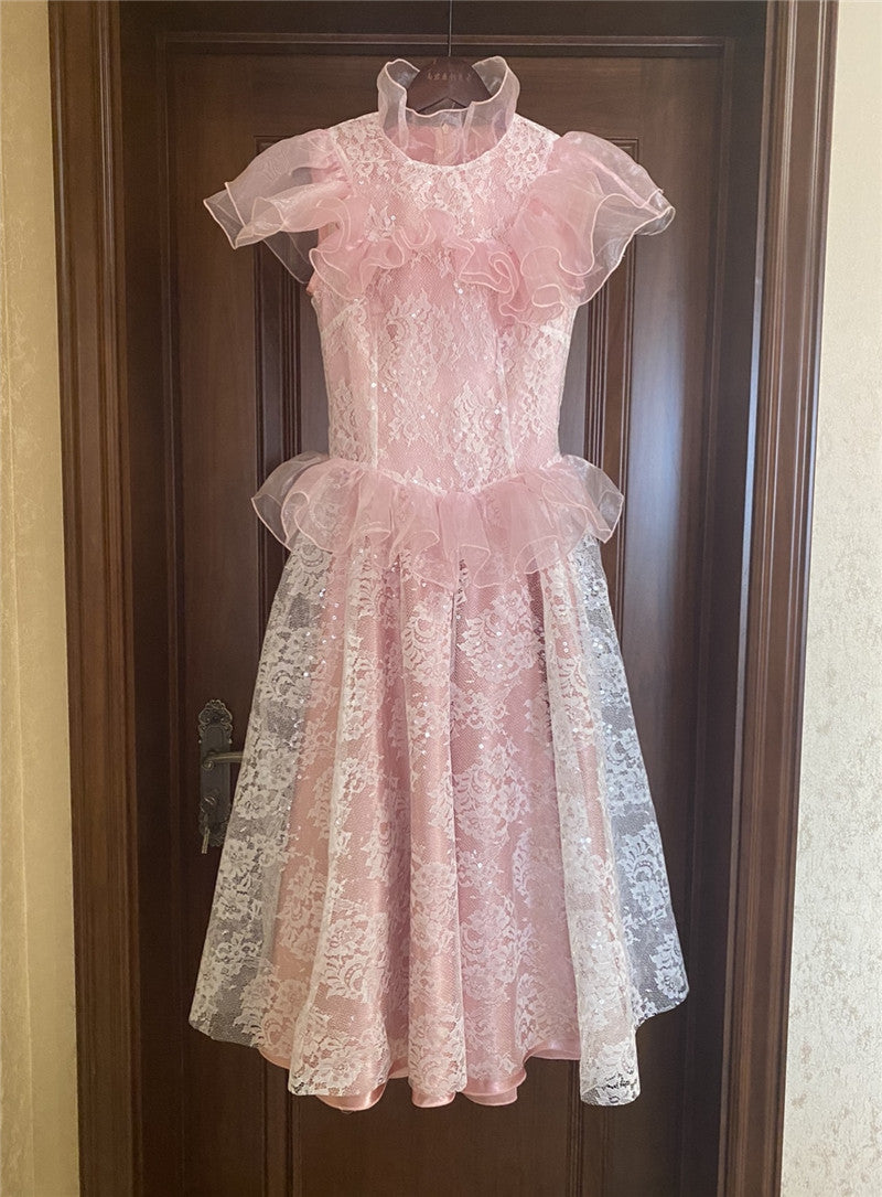 Nanjun Vintage - Pink Showa Antique Bridal Gown dress Nanjun Vintage