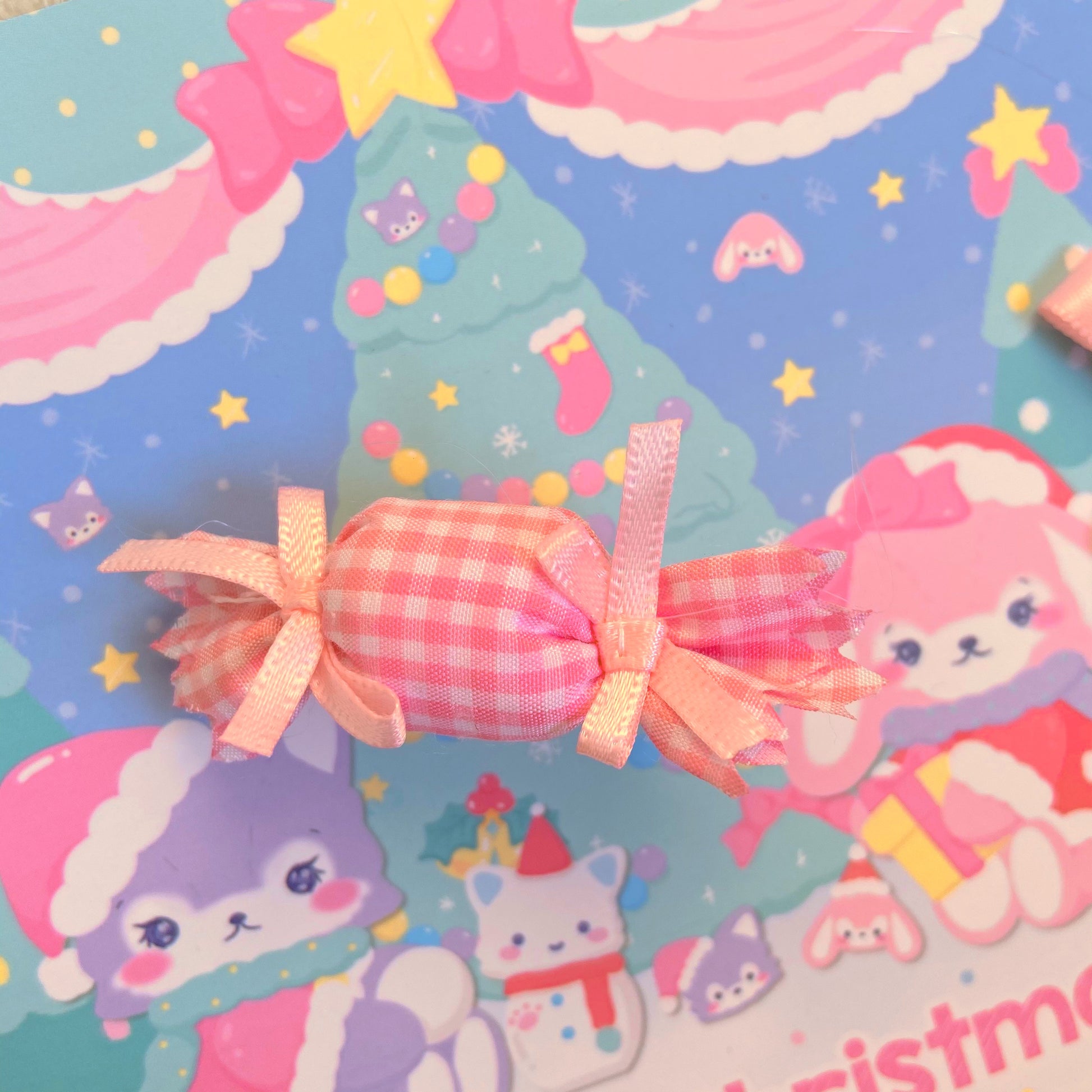 Bear Doll - Decora Kei Candy Hair Clip Brooch hair clip Bear Doll Pink Hair Clip - 1pc