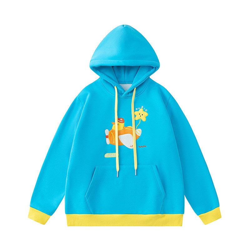 KURIOSITAET - Blue Embroidered Hoodie hoodie KURIOSITAET S