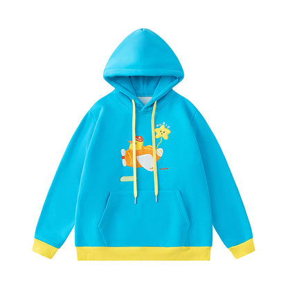 KURIOSITAET - Blue Embroidered Hoodie hoodie KURIOSITAET S
