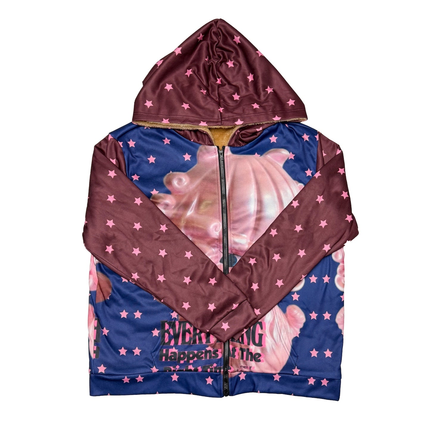bunnybunnygun - Harajuku Colorblock Fleece Zip Hoodie hoodie bunnybunnygun M