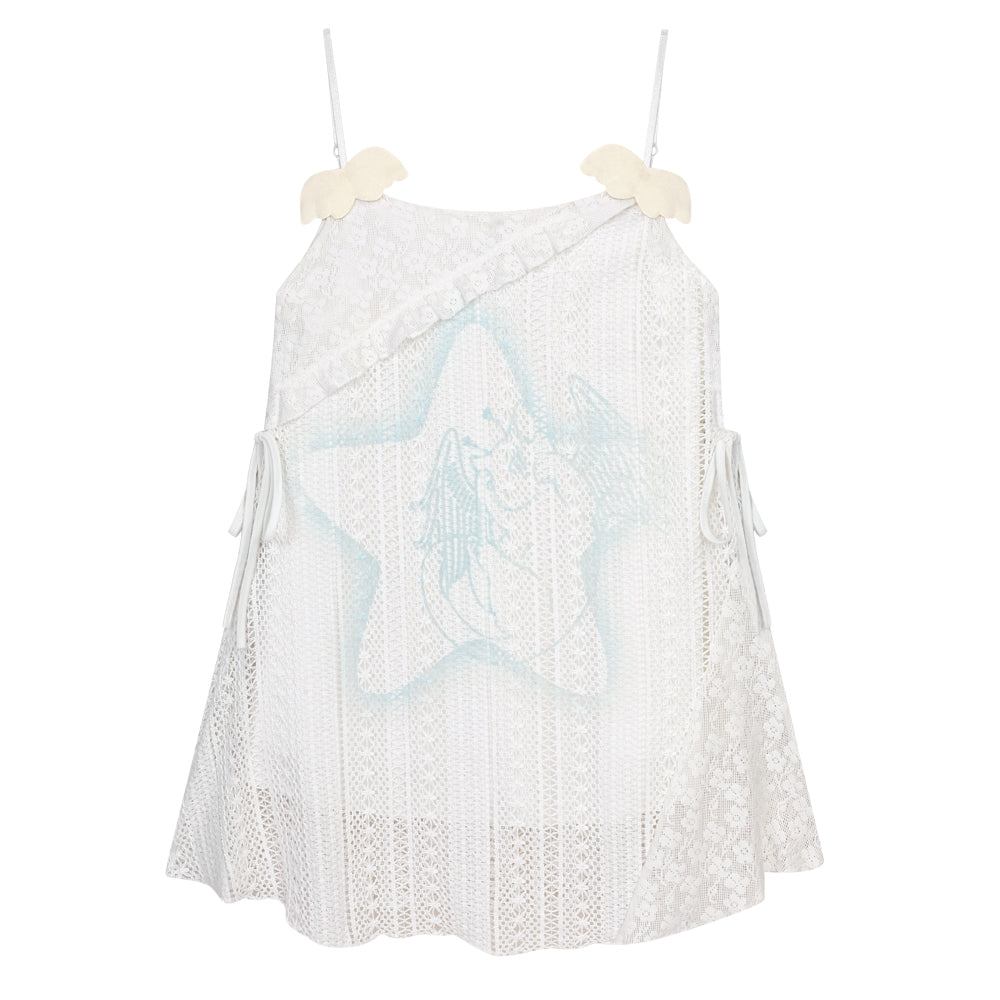 NIHONKIDS - Y2K Fairy Cat Star Angel Cami Dress dress NIHON KIDS