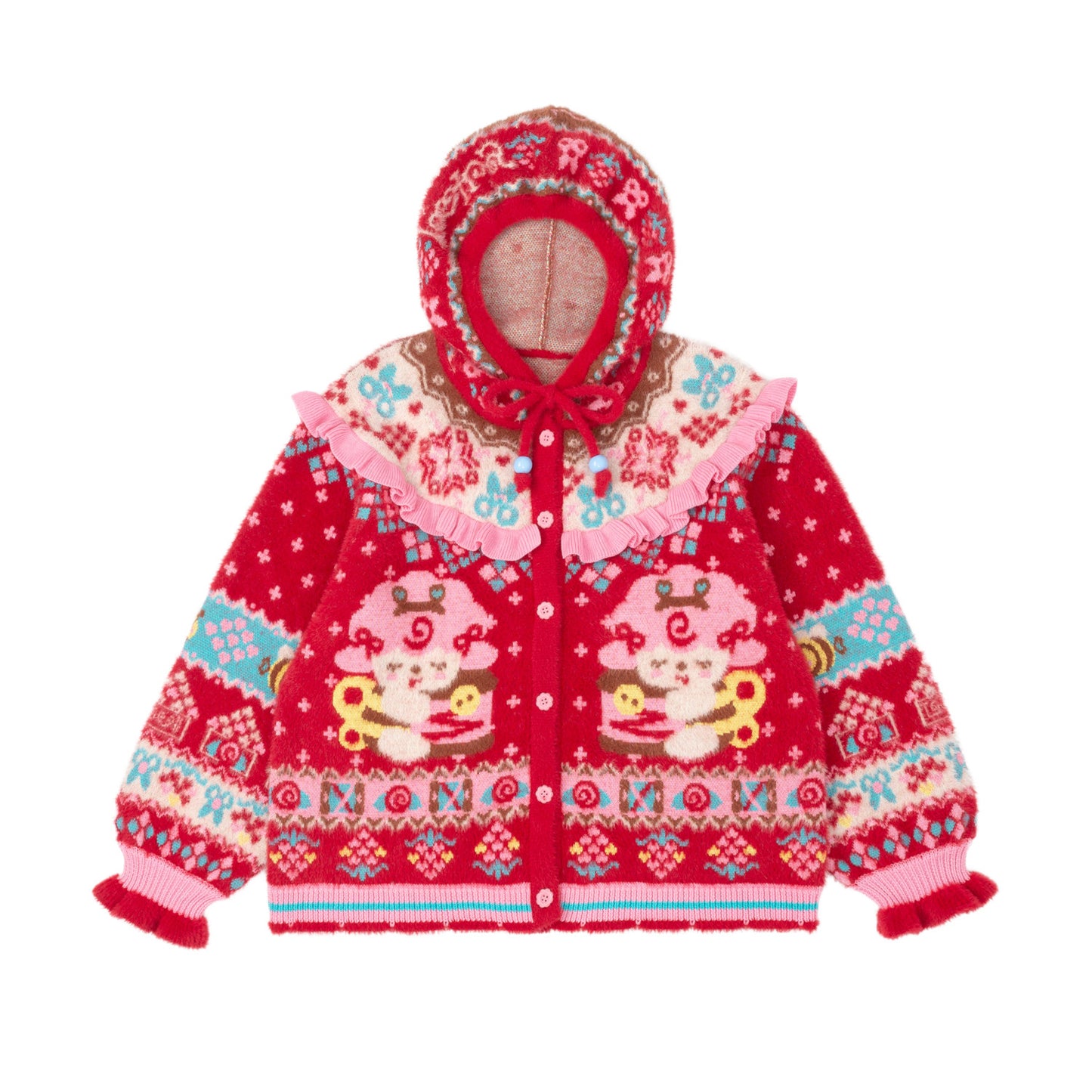 LutraJump - Decora Fair Isle Knit Cardigan cardigan Lutra Jump S