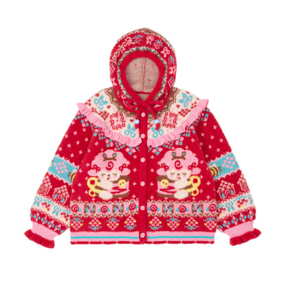 LutraJump - Decora Fair Isle Knit Cardigan cardigan Lutra Jump S