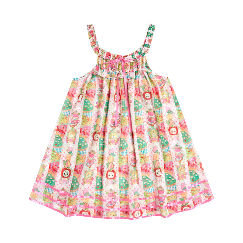 Lutra Jump Dress Chiffon Print Dress Cute Layered Cami Dress dress Lutra Jump