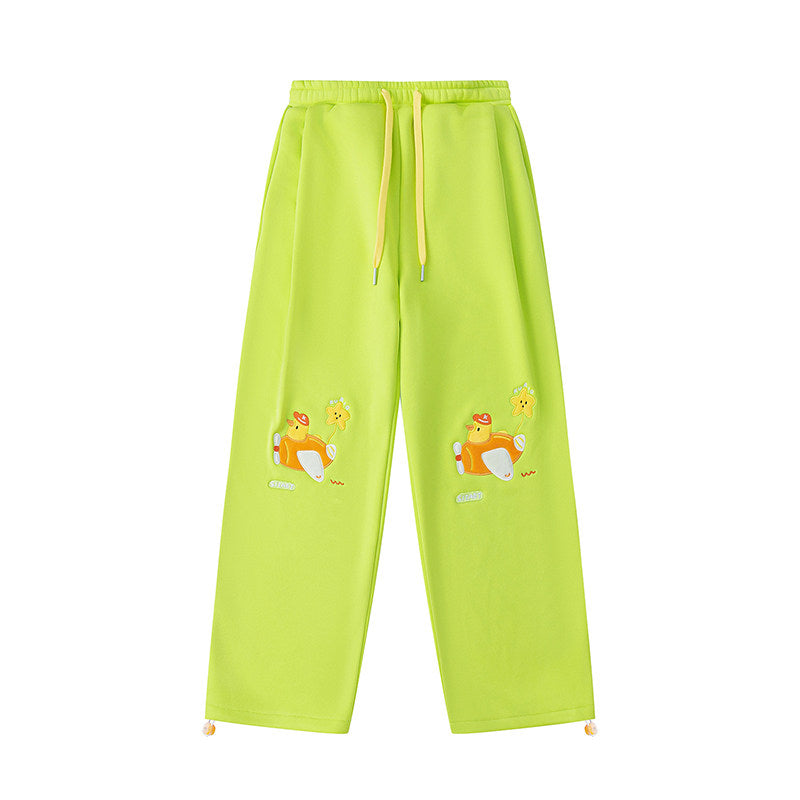 KURIOSITAET - Green Wide Leg Sweatpants pants KURIOSITAET S