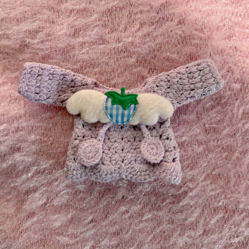 frufru - Kawaii Strawberry Knit Hair Clip hair clip frufru Purple