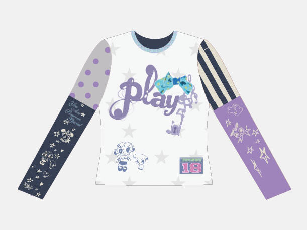 loveplay – Illustration Mesh Long Sleeve Top shirt loveplay S