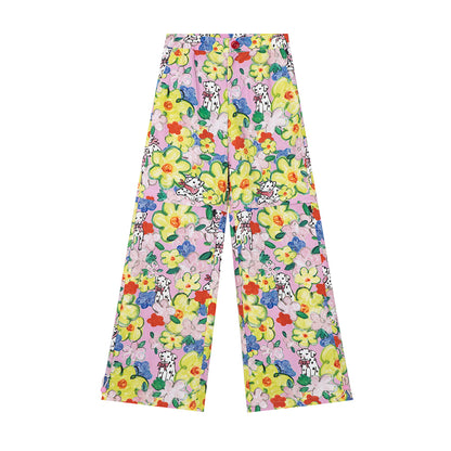 tntntutu Floral Puppy Convertible Drawstring Cargo Pants – Harajuku Sporty Nylon Trousers pants tntntutu