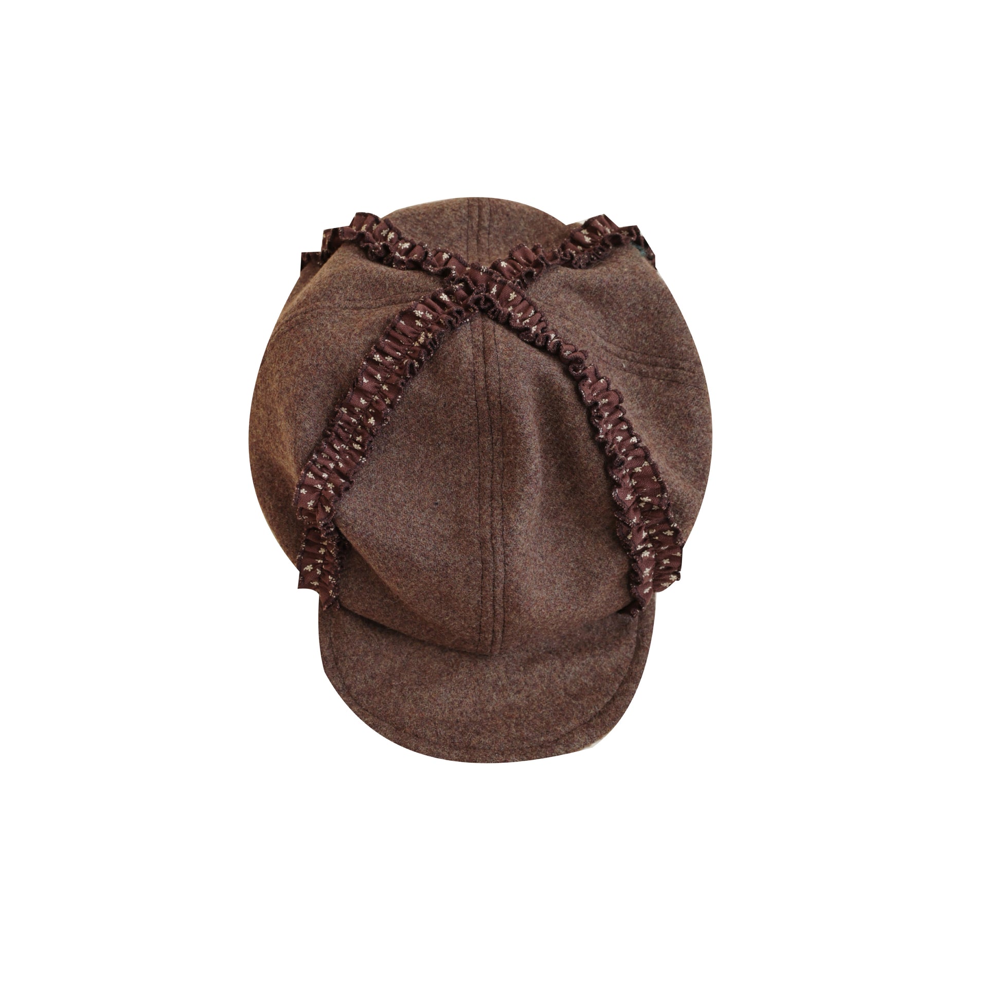 SemenCoicis - Kawaii Vintage Lace Embroidered Wool Beret hat SemenCoicis