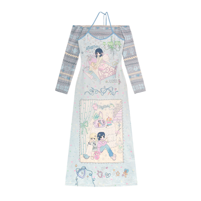 NeogoMade – Kawaii Off-Shoulder Layered Dress dress NeogoMade