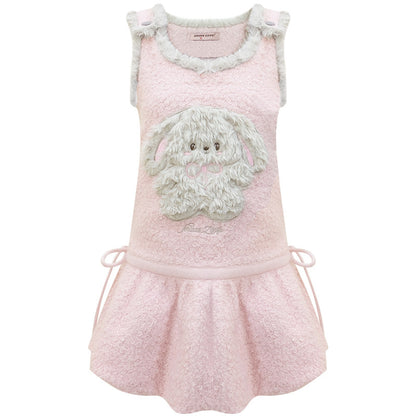 ziziFei - Girly Kei Plush Bunny Pocket Dress dress ziziFei S