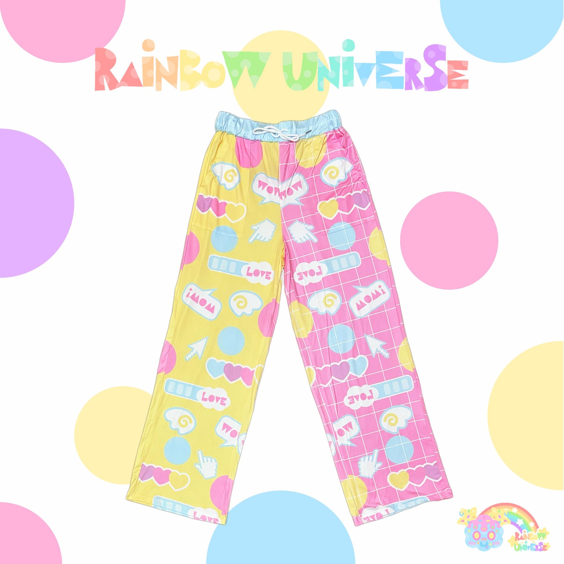 Rainbow Universe RUX - Decora Kei Colorblock Wide-Leg Pants pants Rainbow Universe RUX
