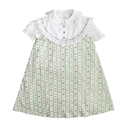 Mameya - Sweet French Puff-Sleeve Layered Dress dress Mameya