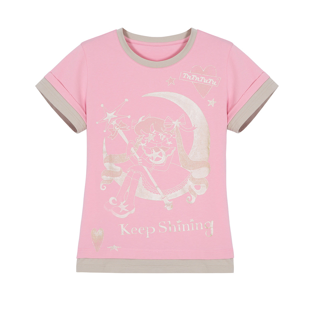 tntntutu Moon & Flowers Print Tee | Harajuku Layered Angel Girl T-Shirt tshirt tntntutu