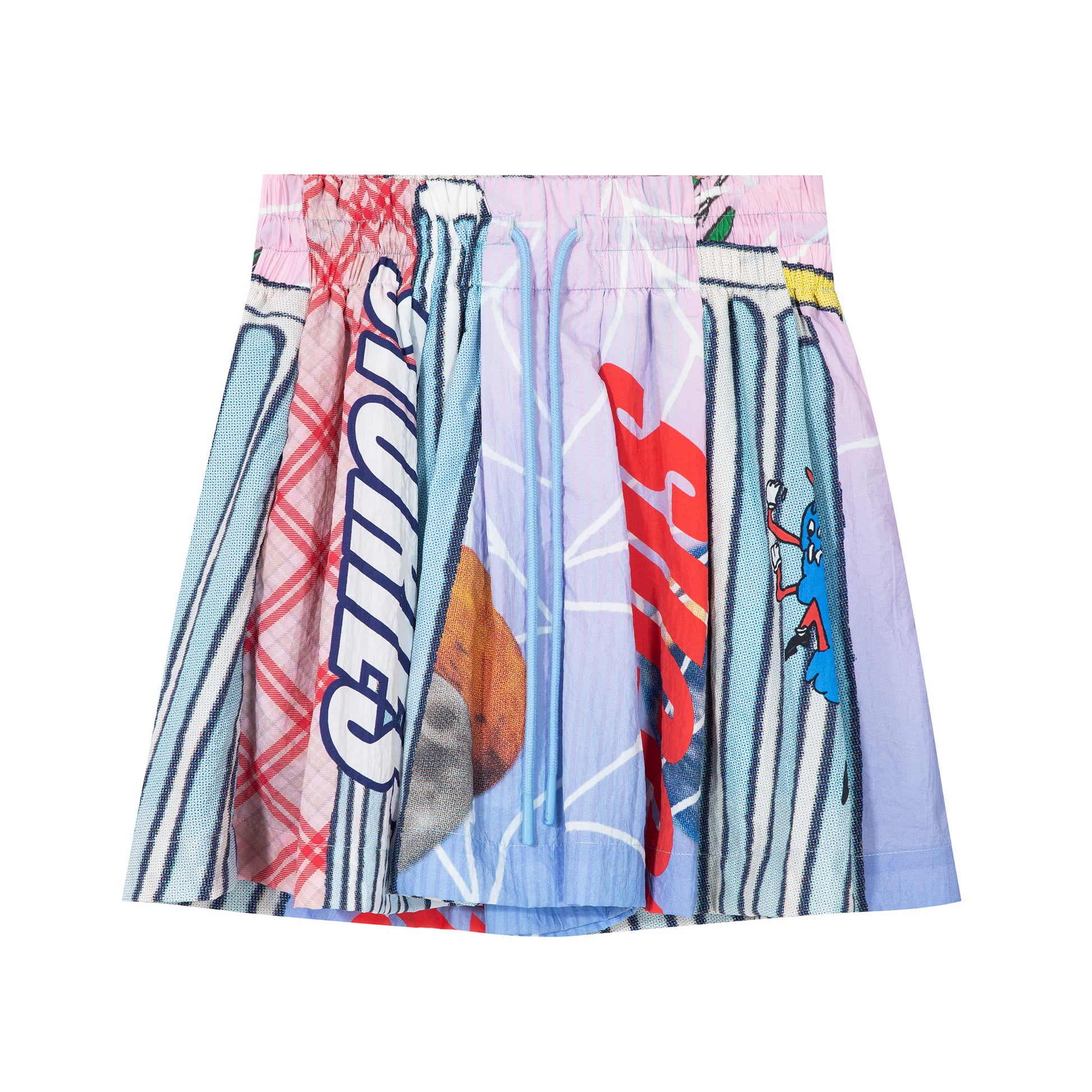 tntntutu Y2K Kawaii Graffiti Nylon Sport Shorts – Purple Pink Harajuku Summer Shorts shorts tntntutu