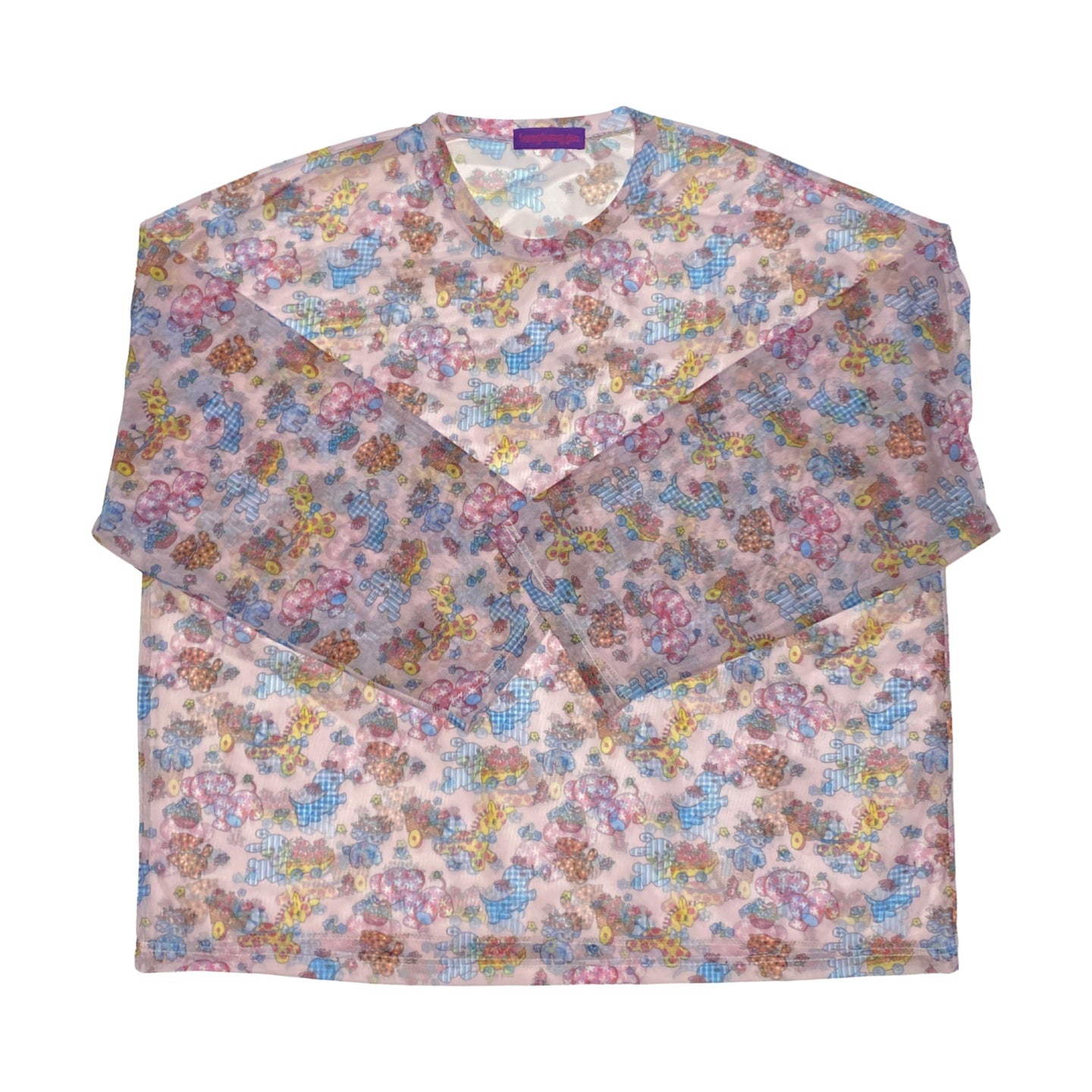 Kawaii Mesh Top – Oversized Sheer shirt bunnybunnygun