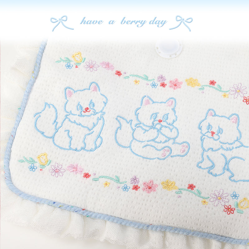 Little Berry - Kawaii Embroidered Cat Floral Crossbody Bag bag Little Berry