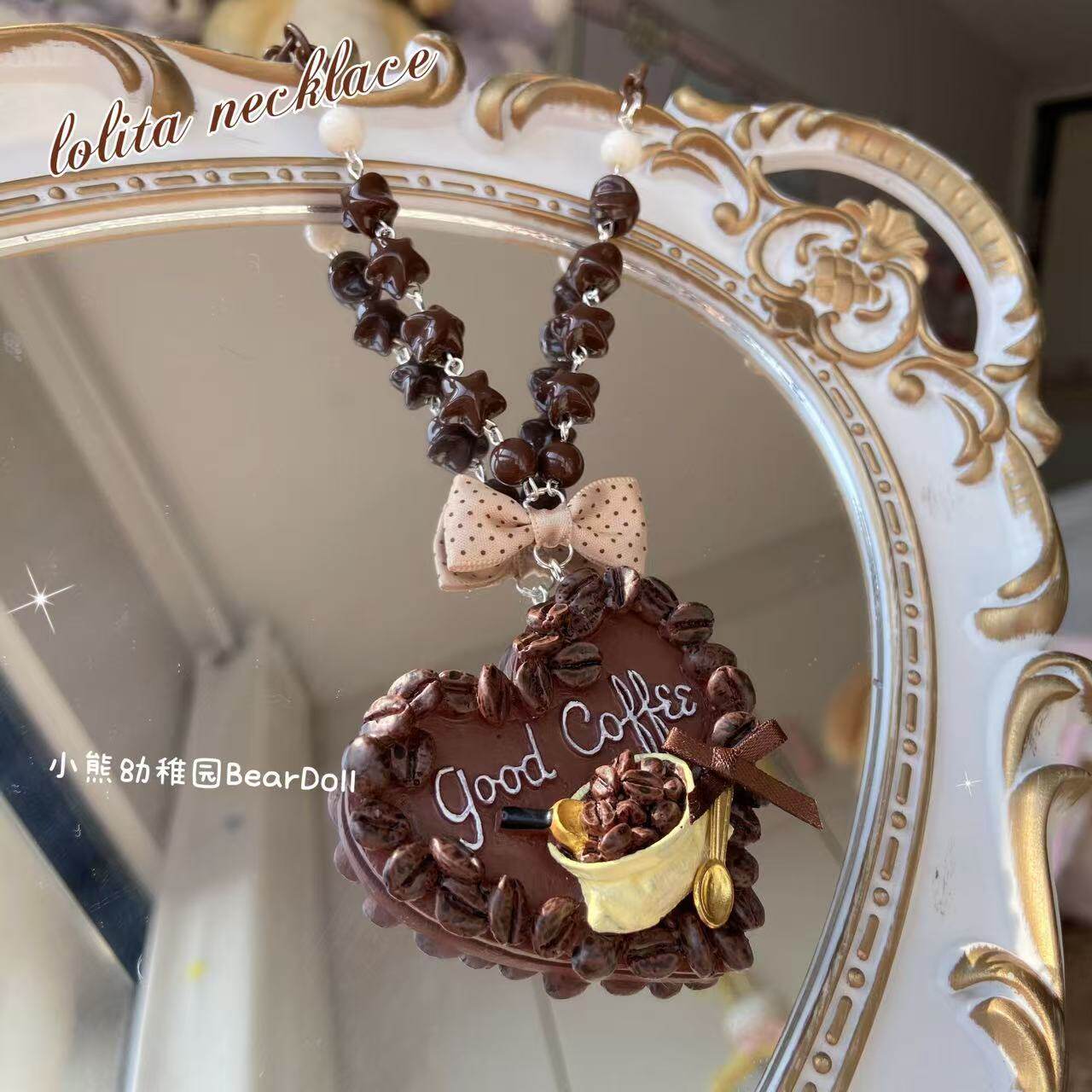 Bear Doll - Kawaii Chocolate Coffee Bread Necklace necklace Bear Doll Chocolate coffee