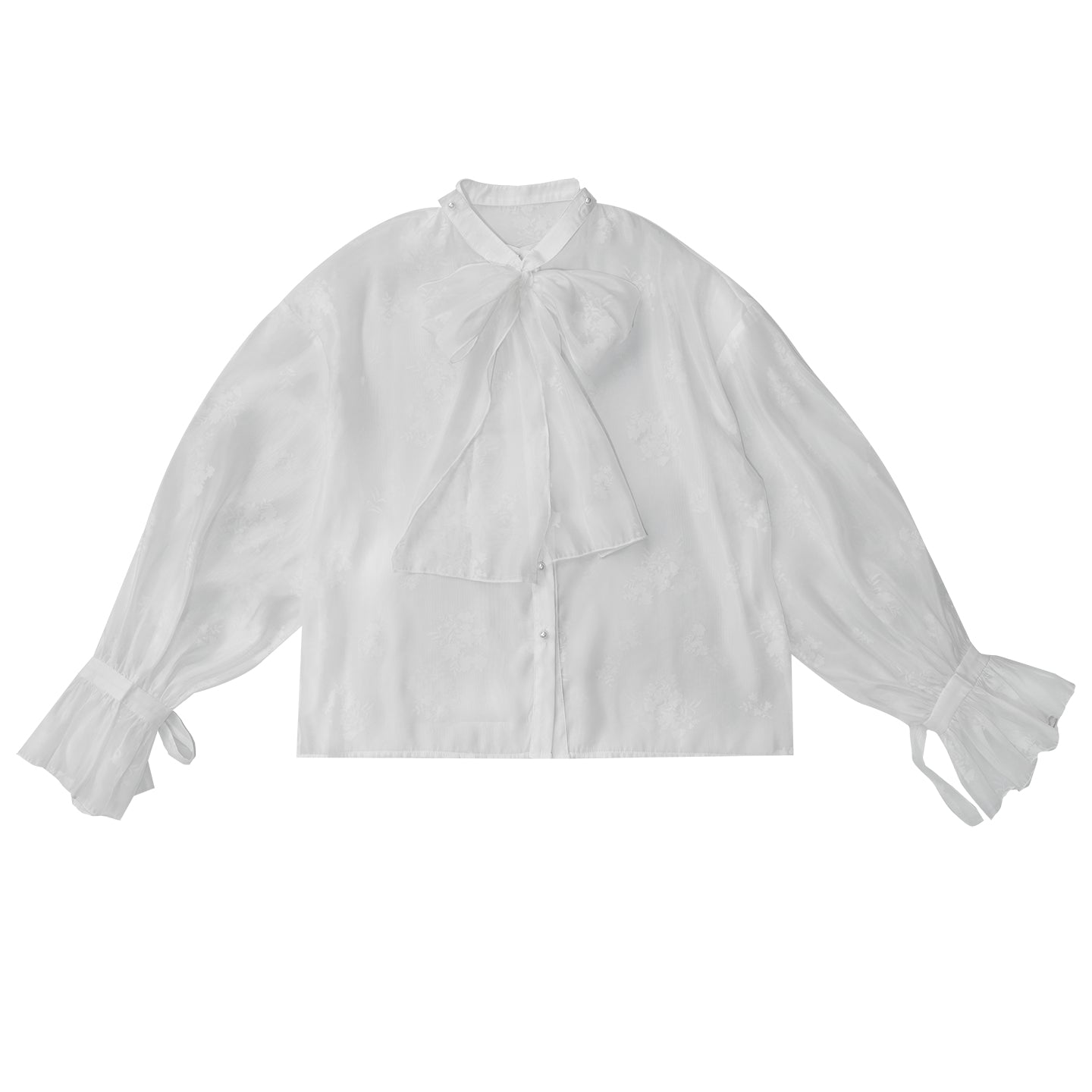 Daytoday Everyday Institute – Vintage Bow Jacquard Blouse blouse daytoday everyday institute