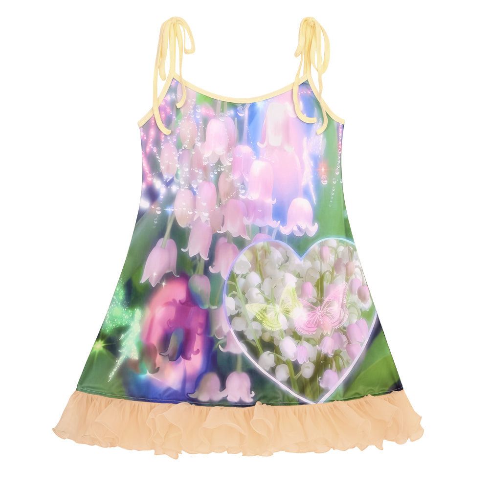 NIHON KIDS - DreamCore Fairy Slip Dress Floral Mesh dress NIHON KIDS