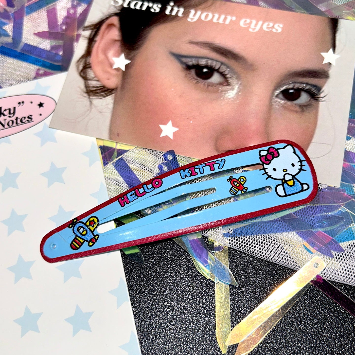 strangelab - Y2K Cute Kitty Cat Hair Clip Bang Side Barrette hair clip strangelab Blue - 1pc