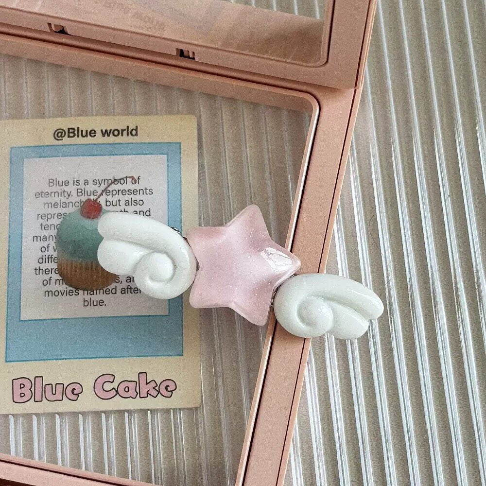 Jelly Star Angel Wing Hair Clips hair clip really cute