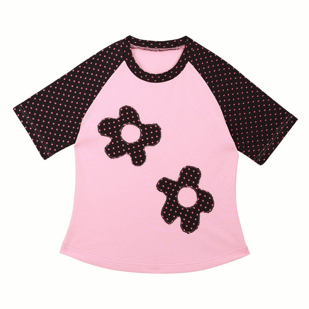 Nihonkids - 90s Floral Polka Dot Raglan Tee tshirt NIHON KIDS S