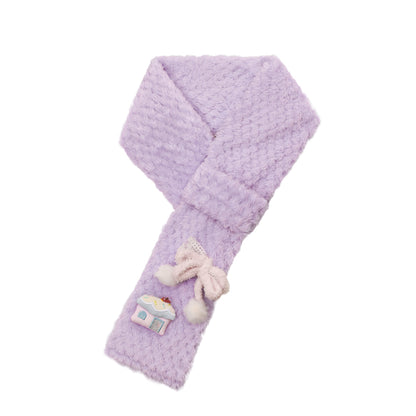 Nihon Kids - Kawaii House Plush Scarf scarf NIHON KIDS Purple