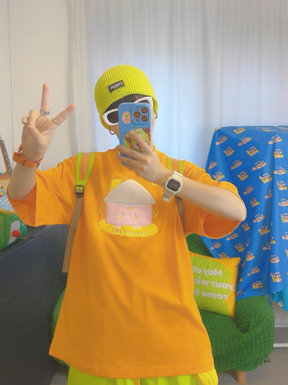 KURIOSITAET - Decora Kei Little House Embroidered T-Shirt shirt KURIOSITAET Loose Version XS