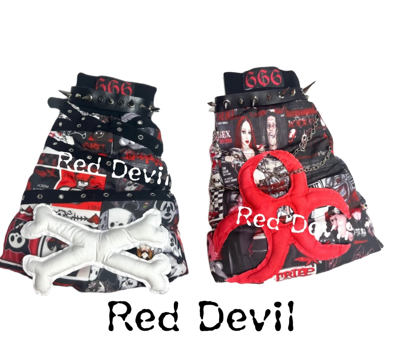 RedDevil Visual Kei Leg Covers | Harajuku Y2K Decora Leg Warmers leg warmmers Red Devil Red Black