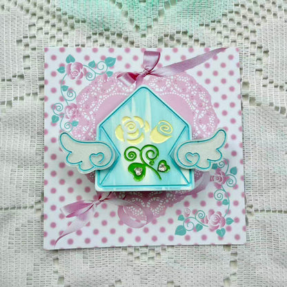 frufru - Rose Letter Envelope Hair Clip hair clip frufru Blue