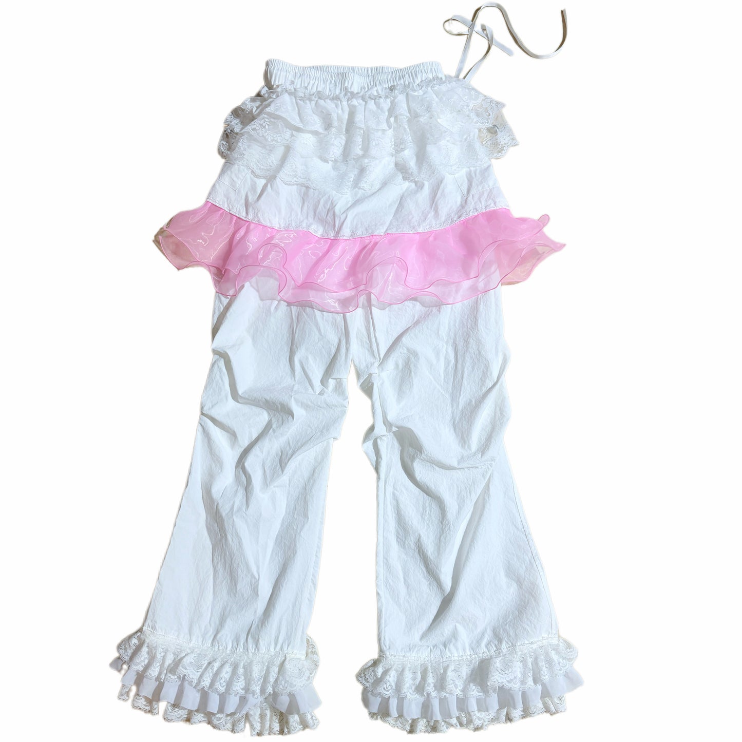 LEERROO Lace Wide-Leg Pants | Harajuku Cute Casual Trousers pants Leerroo