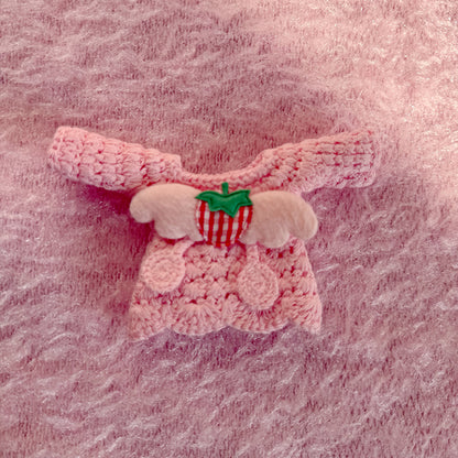 frufru - Kawaii Strawberry Knit Hair Clip hair clip frufru Pink