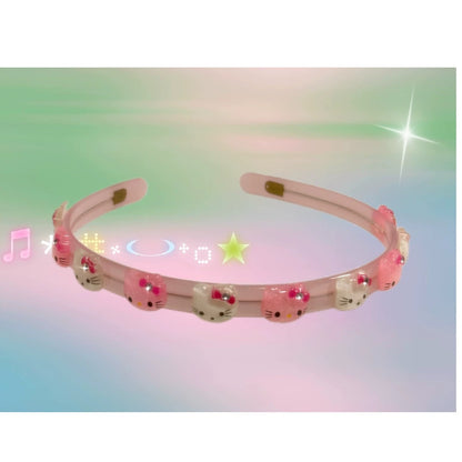 Salty Gummy - Strawberry Rhinestone Character Headband headband Salty Gummy Pink