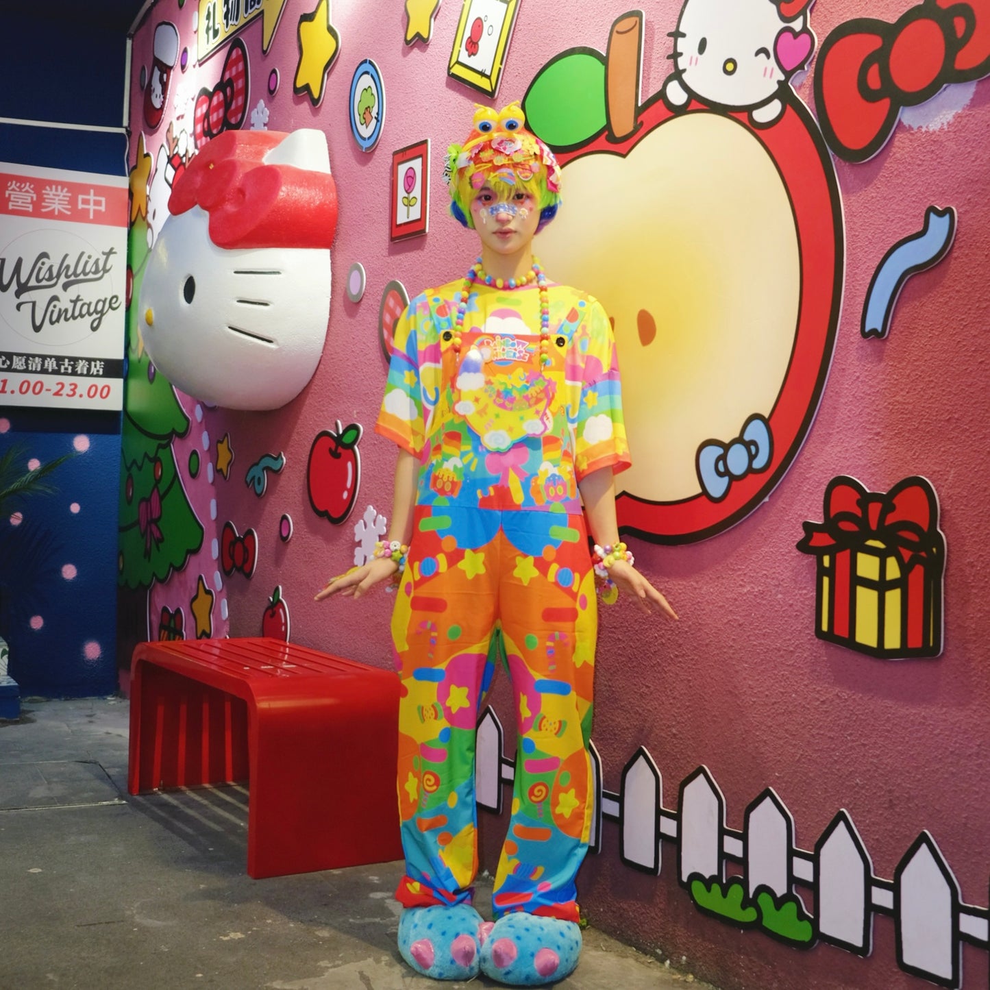 Rainbow Universe RUX - Decora Kei Rainbow Color Overalls overall Rainbow Universe RUX