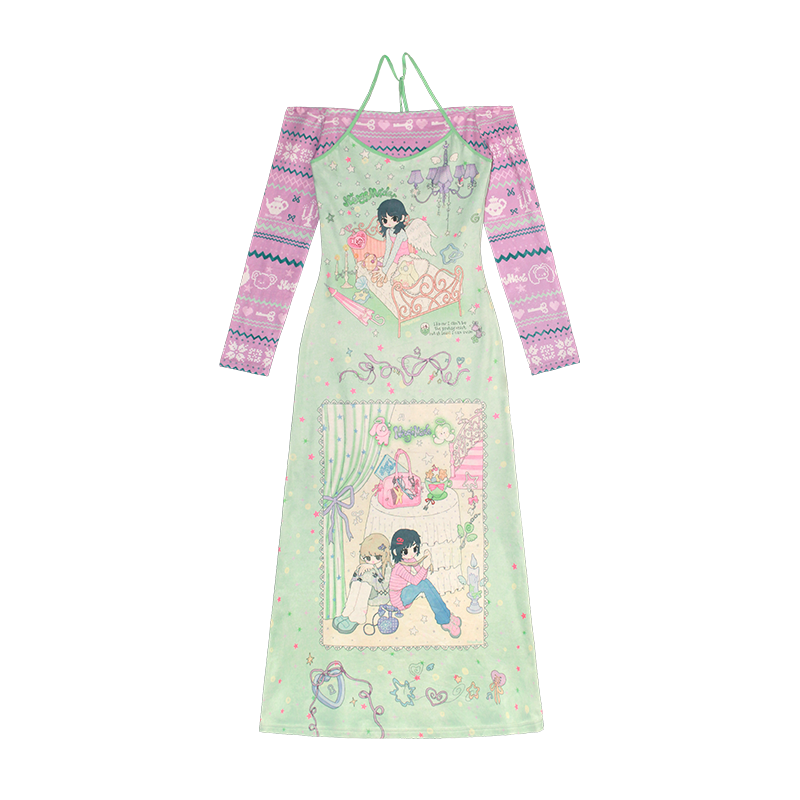 NeogoMade – Kawaii Off-Shoulder Layered Dress dress NeogoMade