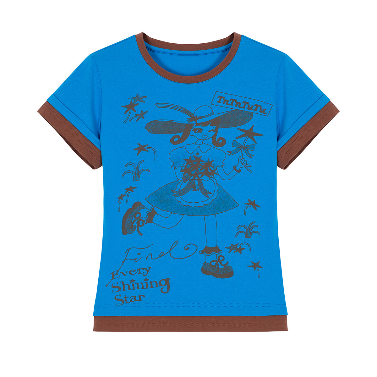 tntntutu Moon & Flowers Print Tee | Harajuku Layered Angel Girl T-Shirt tshirt tntntutu