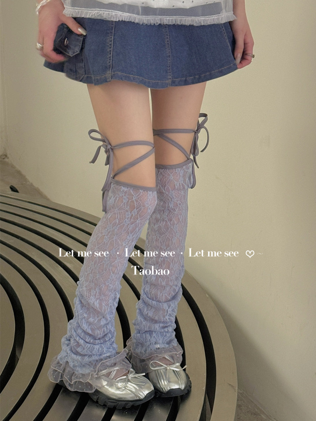 Let Me See Kawaii Lace Leg Warmers | Original Design Sweet Ruffle Socks leg warmmers let me see