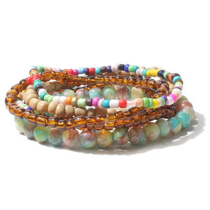 Decora Kei Bracelet – Dopamine Gradient Beaded bracelet fantu Amber Multicolor Tone