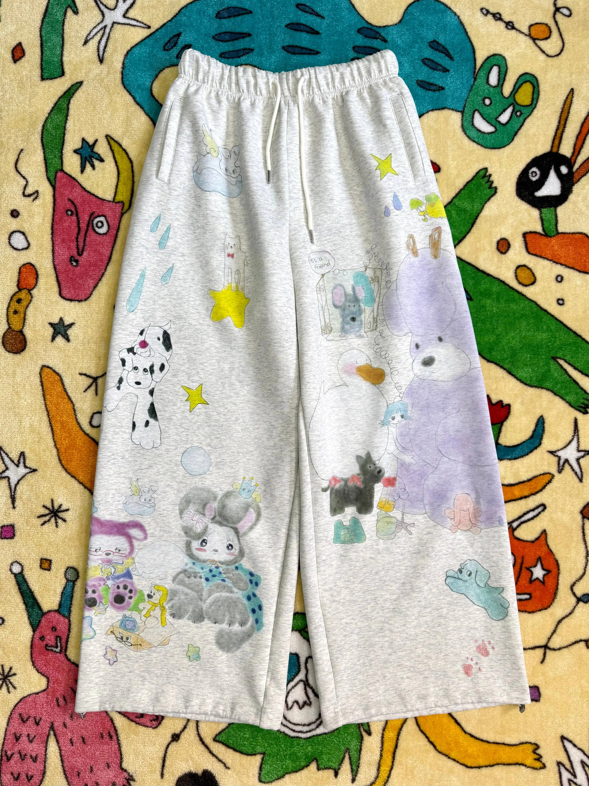 Robootoo - Animal Doodle Zip-Up Tracksuit Set set Robootoo Pants S