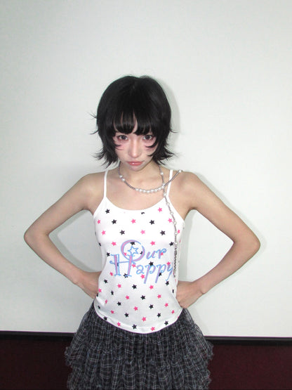 OurHappy Retro Star Tank Top | Summer Contrast Strap Camisole camisole Our Happy