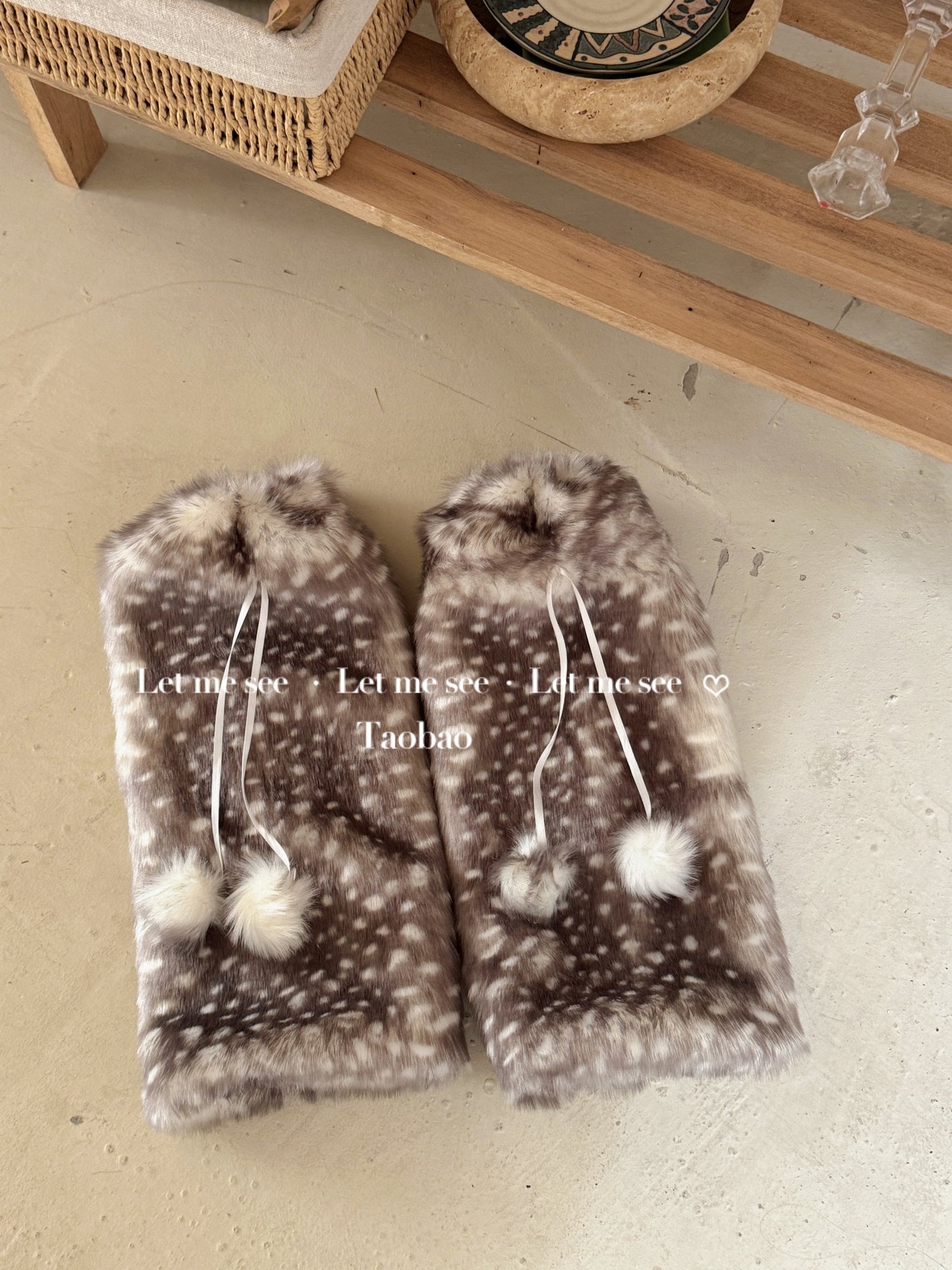 LET ME SEE - Kawaii Winter Deer Leg Warmers leg warmmers let me see Grey Leg Warmers