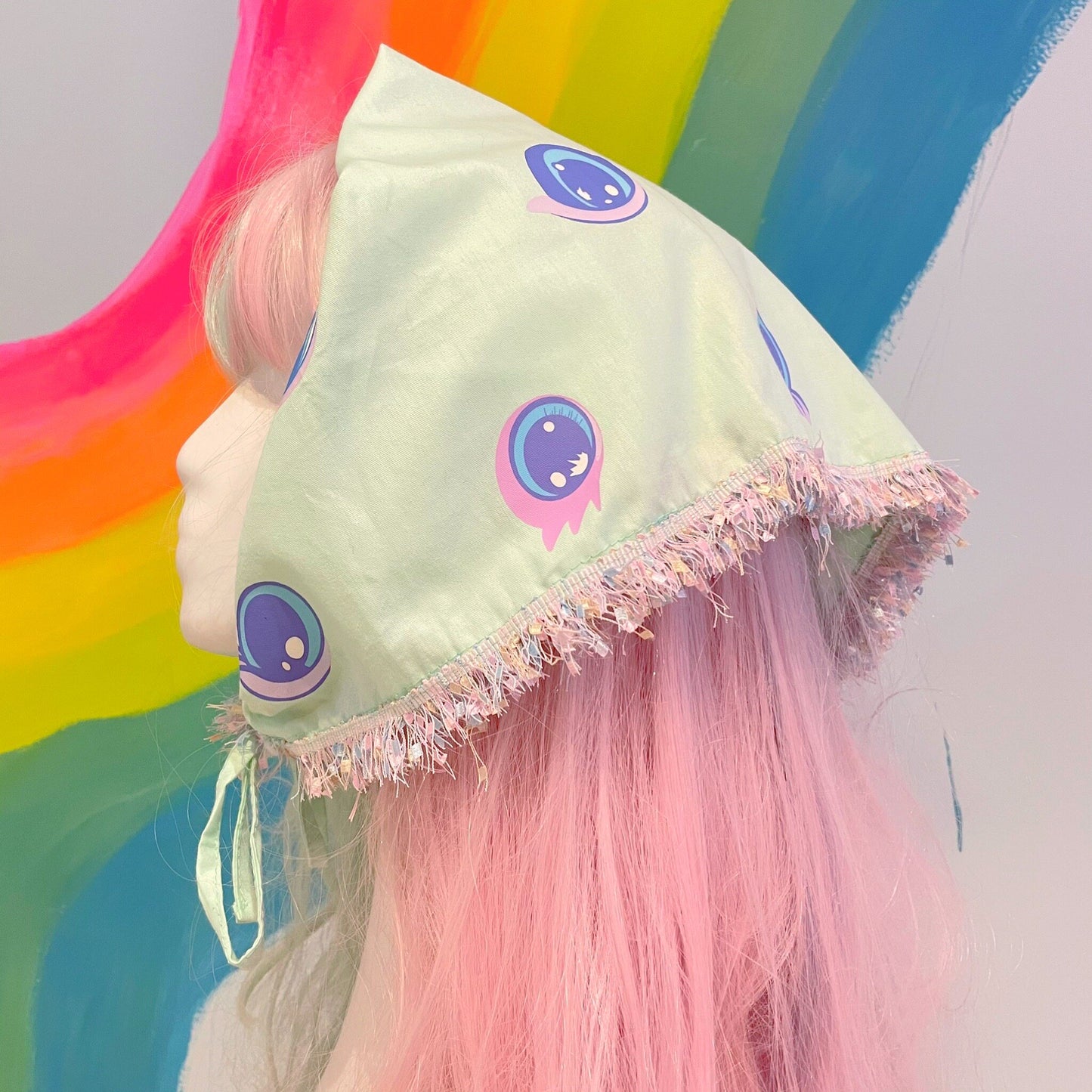Plastic Candy - Macaron Star Bandana Kerchief Plastic Candy Green