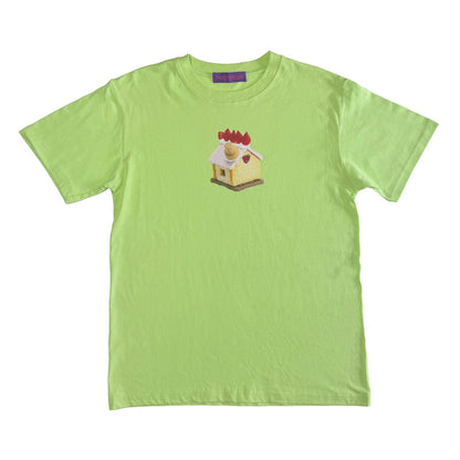 bunnybunnygun - Cream Kawaii Loose Cotton Tee tshirt bunnybunnygun Green S
