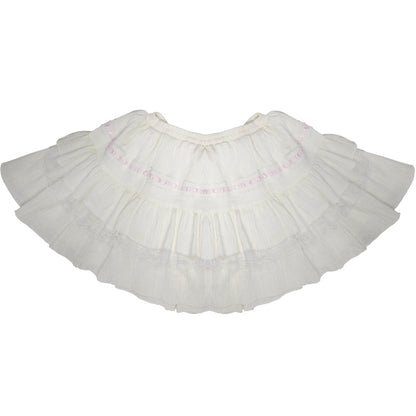 Roro Dream - Kawaii Oversized Puff Sleeve Cat Bow Sweater Lace Skirt Set set Roro Dream Skirt XL