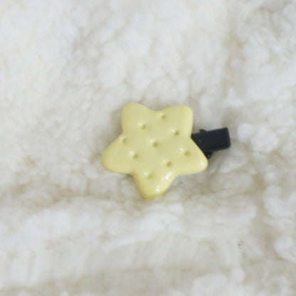 Maojiang Cute Star Cookie Clip | Colorful Decora Hair Clip hair clip maojiang Light Yellow - 1pc